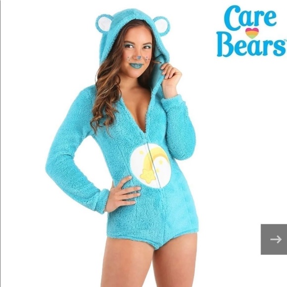 ★ BNWT Officially Licensed ♡Care Bears™♡ Wish💫Bear Authentic Adult Romper ★ - Picture 1 of 3